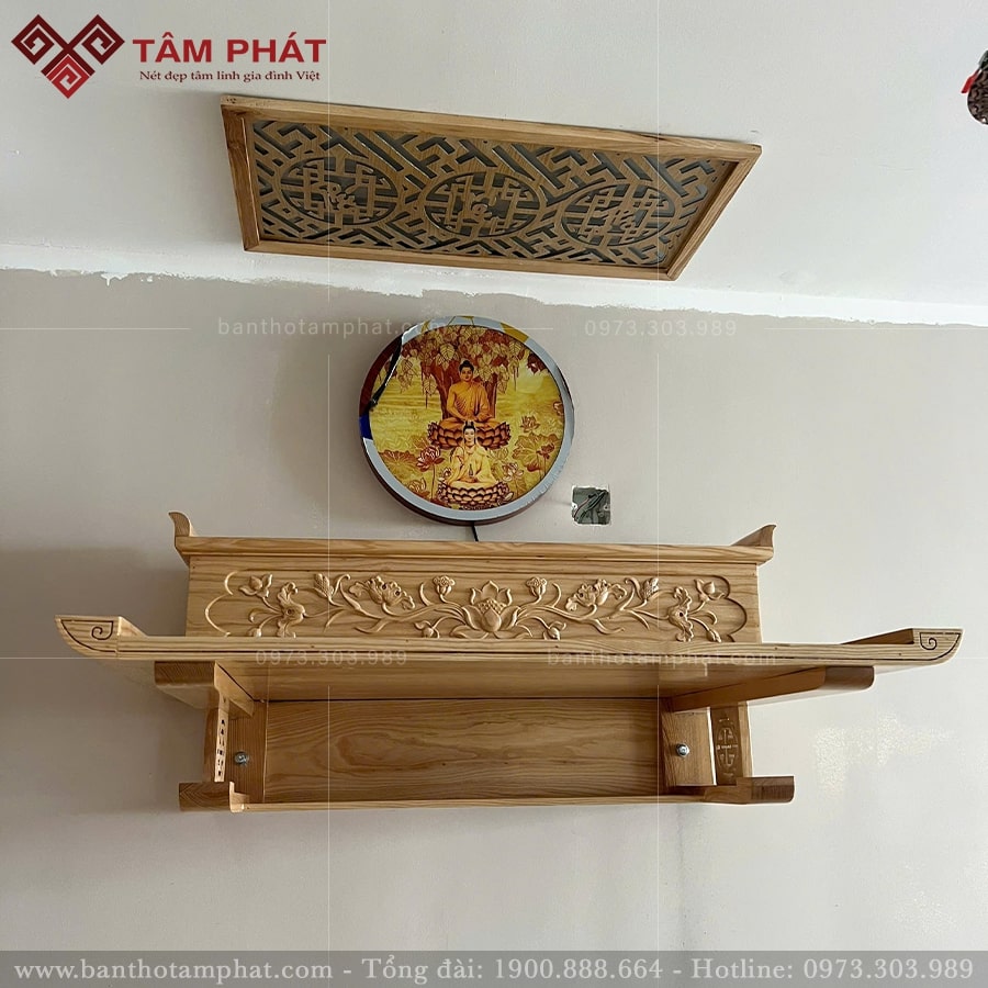 Thiết kế đơn giản, đôn cấp tháo rời, dễ dàng lắp đặt và thờ cúng.