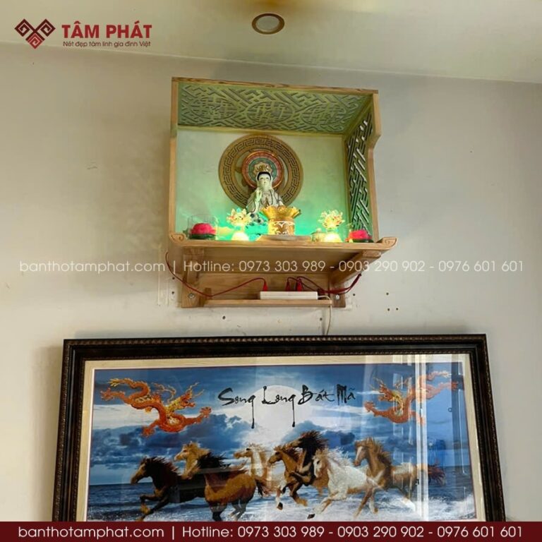 Bàn Thờ Quan Âm Đẹp Sử Dụng Để Treo Tường Hiện Đại