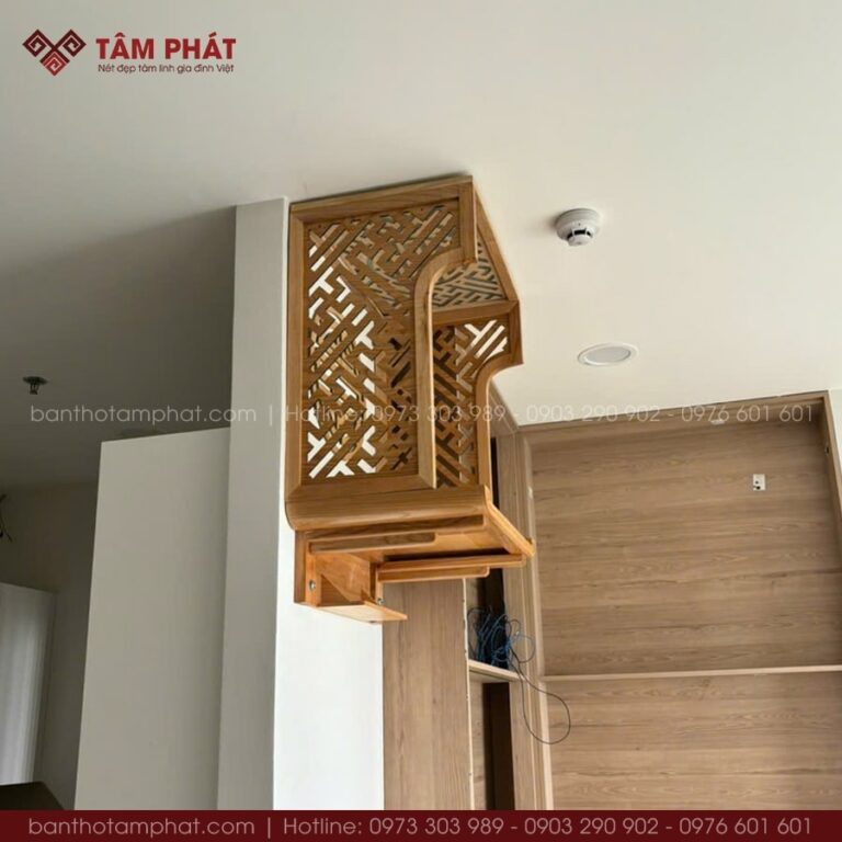 Bàn Thờ Phật Mẫu Treo Tường Giá Rẻ, Thiết Kế Đơn Giản Theo Yêu Cầu