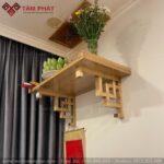 Kích thước bàn thờ đa dạng, cân đối theo thước lỗ ban phong thủy tốt.