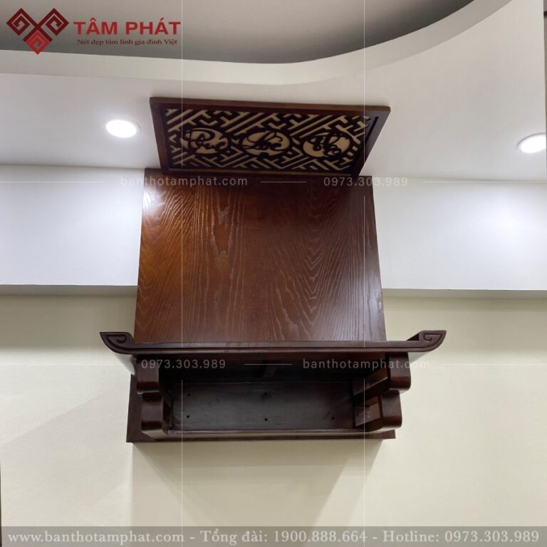 Bàn Thờ Phật Treo Tường Mẫu Thông Dụng Và Hiện Đại