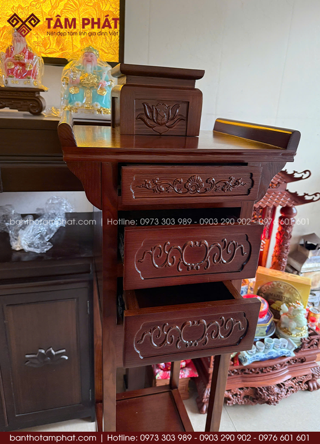 Bàn Thờ Phật 2 Tầng, 3 Tầng Cho Gia Chủ Mệnh Thổ