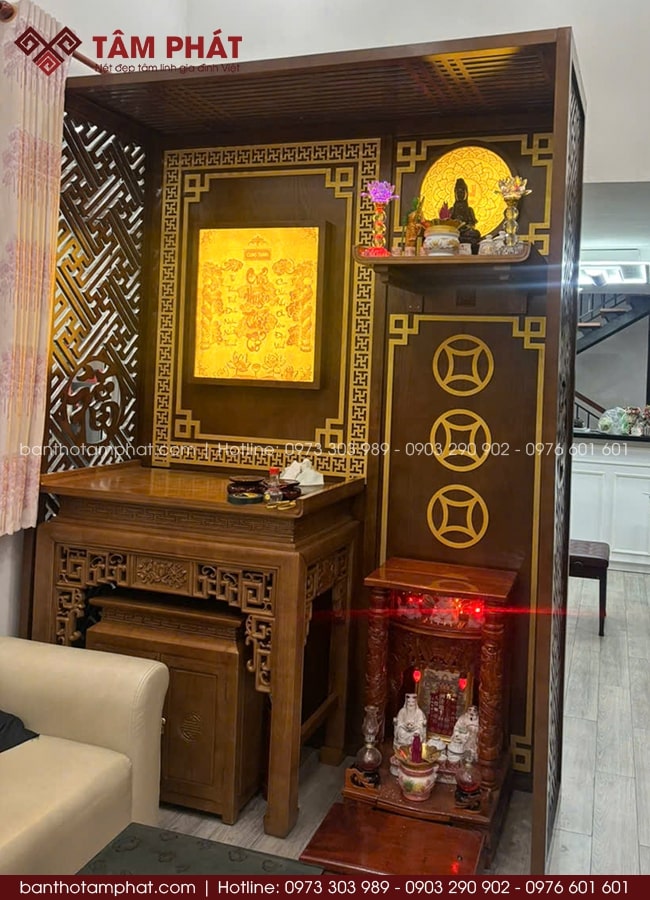Phòng thờ BT-1712 tượng trưng cho sự hài hòa giữa tâm linh, tổ tiên và tài lộc.
