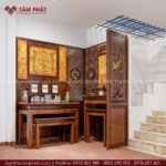 Bài trí hài hòa, chuẩn phong thủy để gia chủ yên tâm thờ tự.