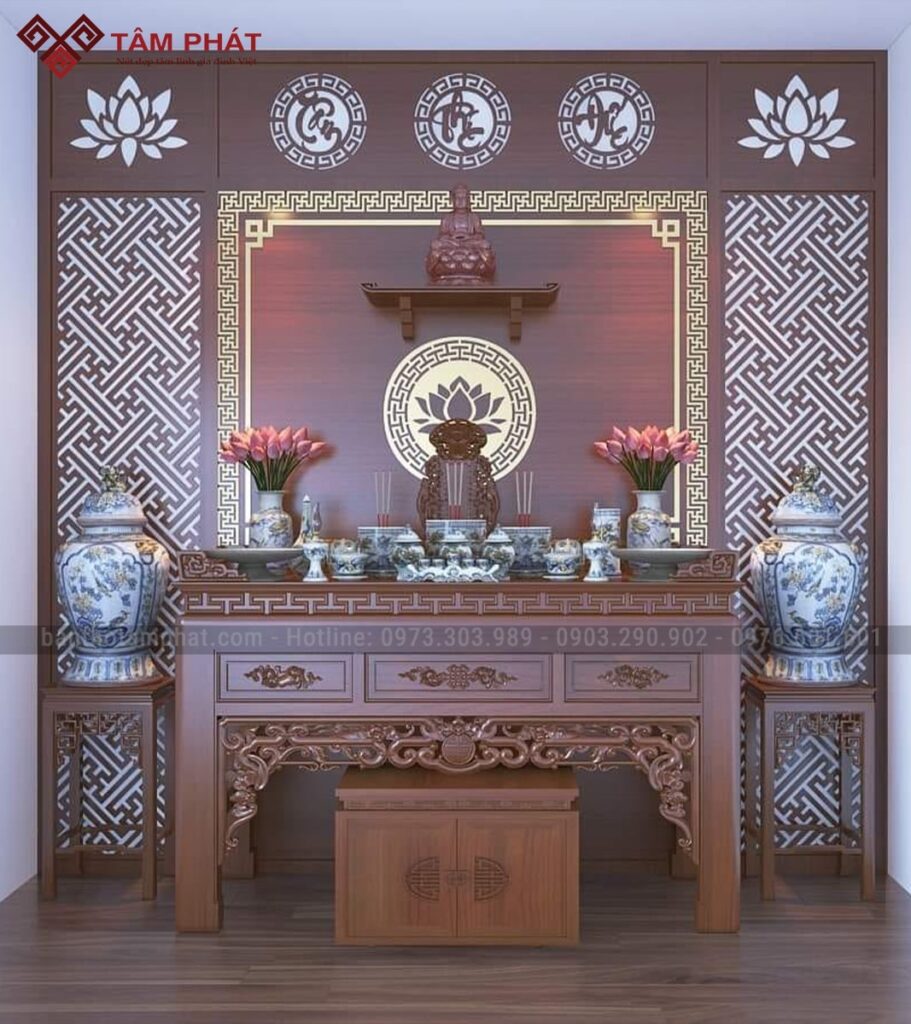 Chất Liệu Gỗ Tự Nhiên Làm Bàn Thờ Đẹp