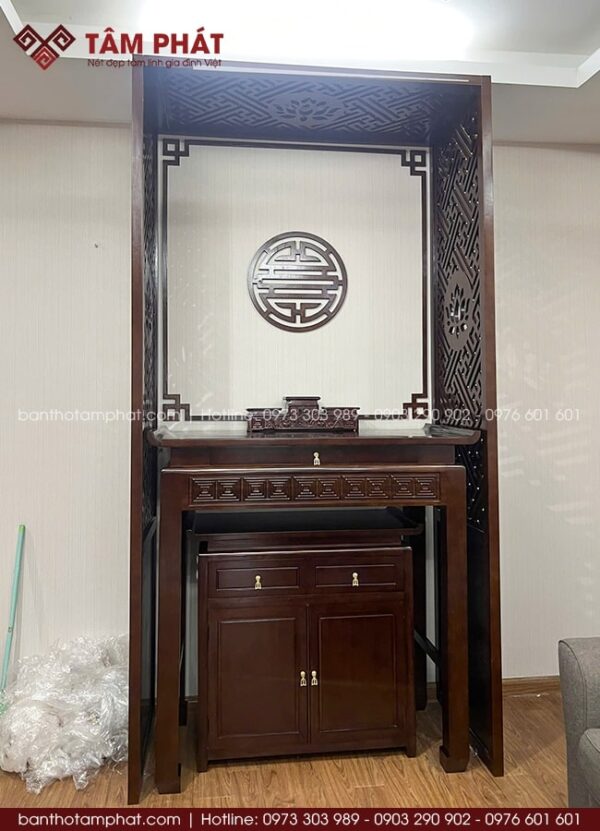 Phòng thờ vách ngăn đơn giản mẫu BT-1697