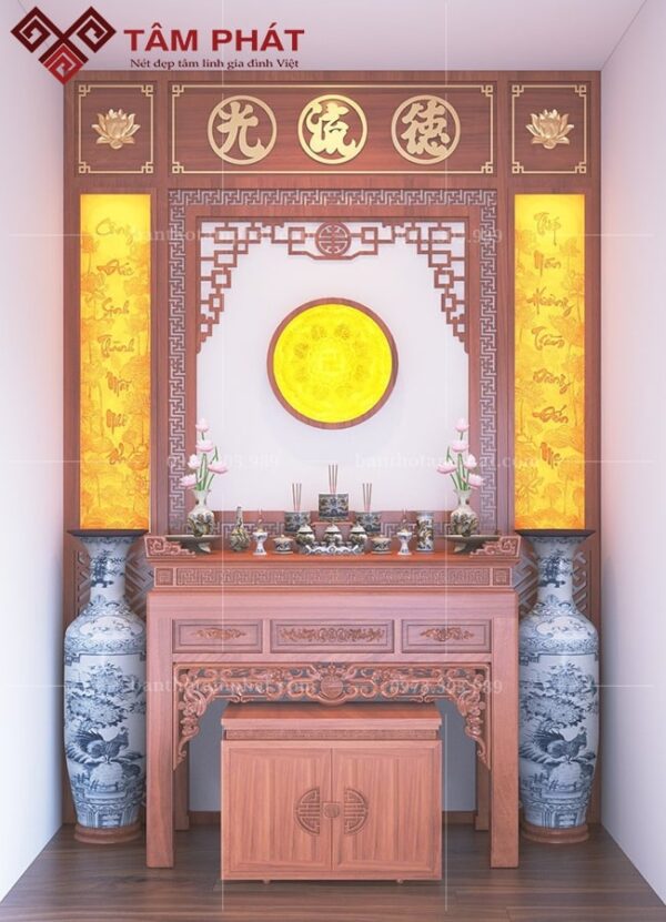 Phòng thờ đề hoành phi chữ hán mẫu BT-1738
