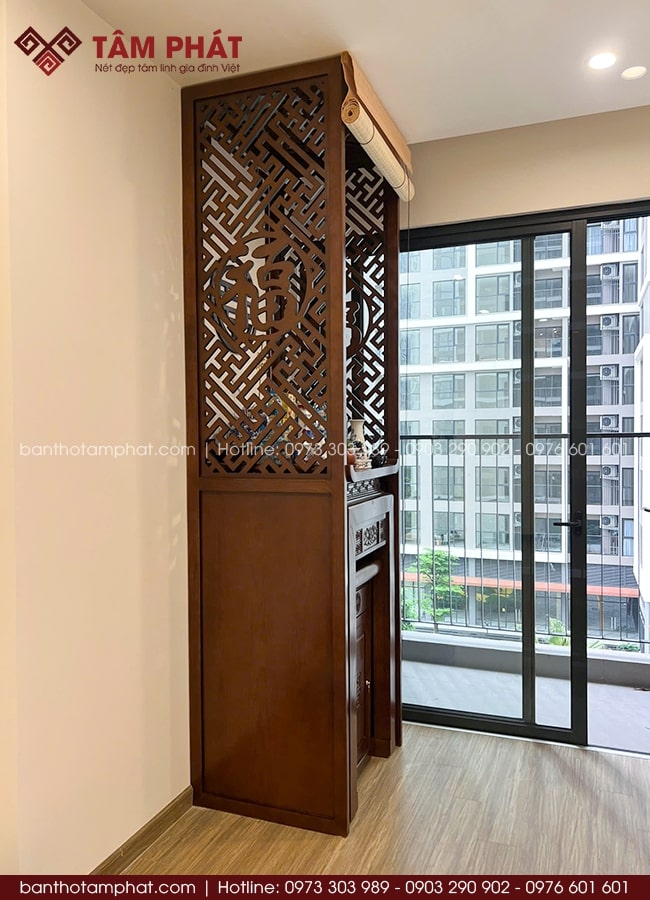 Tỉ lệ kích thước tối ưu, phù hợp mọi căn hộ mà vẫn đảm bảo chuẩn phong thủy thờ tự.