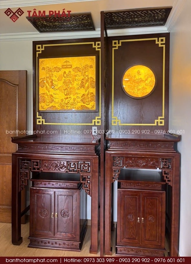 Vách ngăn còn mang đến vẻ đẹp sang trọng, hài hòa phong thủy.