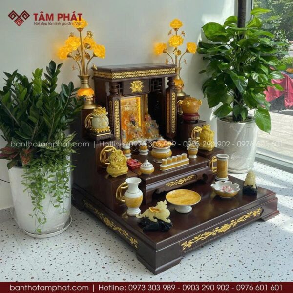 Bộ bàn thờ Thần Tài Thổ Địa Đẹp 2026 mẫu BTT-3029