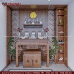 Phòng thờ Á Đông kèm hệ tủ trang trí mẫu BT-1766