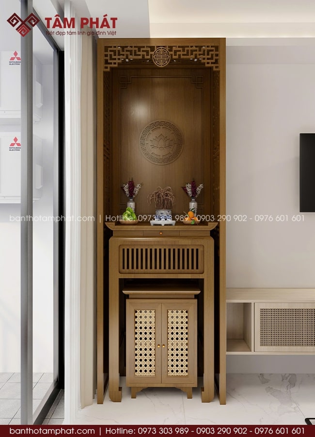 Mẫu Bàn Thờ Chung Cư Đẹp Cho Căn Hộ Nhỏ