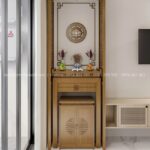 Phòng thờ gỗ nhỏ gọn đơn giản mẫu BT-1759
