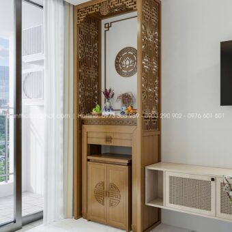 Trọn gói dịch vụ thiết kế thi công phòng thờ đẹp cho gia chủ.