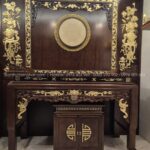 Phòng thờ họa tiết thiếp vàng sang trọng mẫu BT-1785