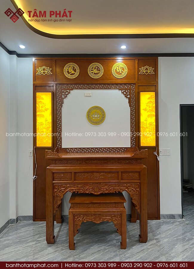 Phòng thờ nhà phố hiện đại được yêu thích nhất mẫu BT-1784