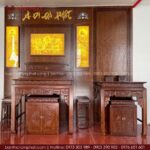 Phòng thờ Phật và Gia Tiên rộng thoáng mẫu BT-1780
