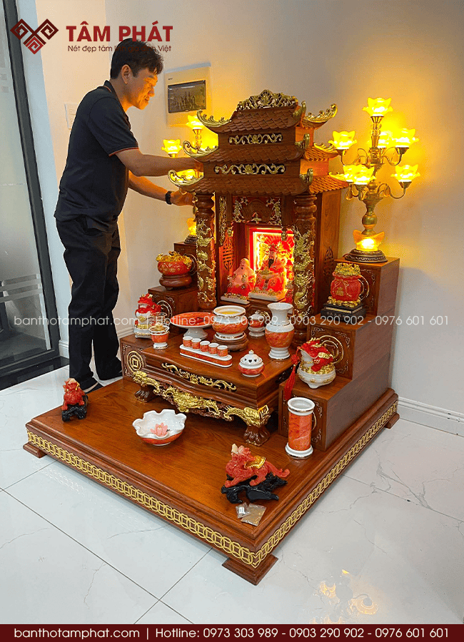Bộ bàn thờ đẹp là sự lựa chọn của những gia chủ tinh tế
