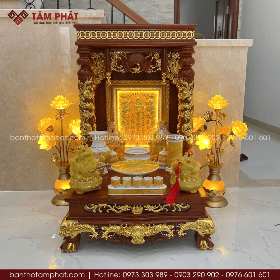 Bàn thờ Thần Thài Thổ Địa gỗ Hương cao cấp BTT-3391