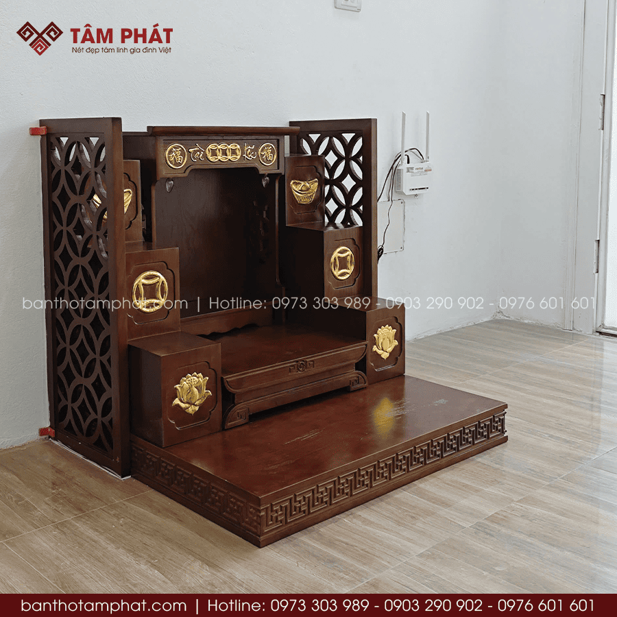 Bộ bàn thờ Ông Địa có vách ngăn Bộ bàn thờ Ông Địa có vách ngăn