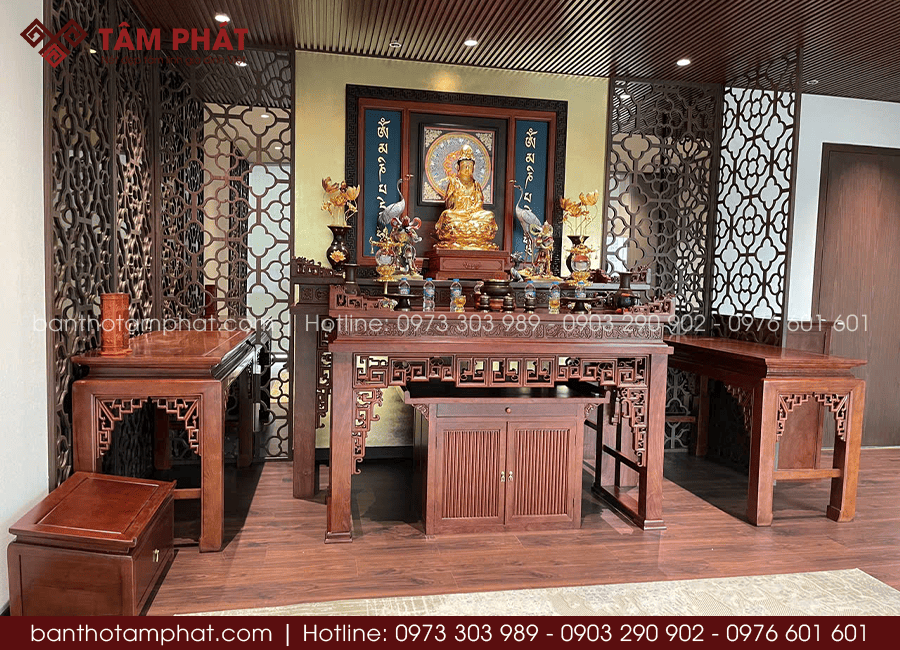 Bàn thờ Phật Tâm Phát đa dạng thiết kế phù hợp mọi không gian Bàn thờ Phật Tâm Phát đa dạng thiết kế phù hợp mọi không gian