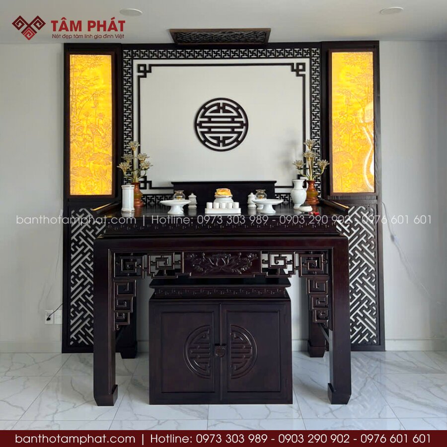 Phòng thờ gia tiên sang trọng mẫu BT-1802