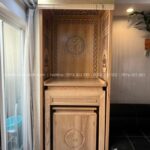 Phòng thờ gỗ sồi sáng hợp nội thất hiện đại mẫu BT-1806