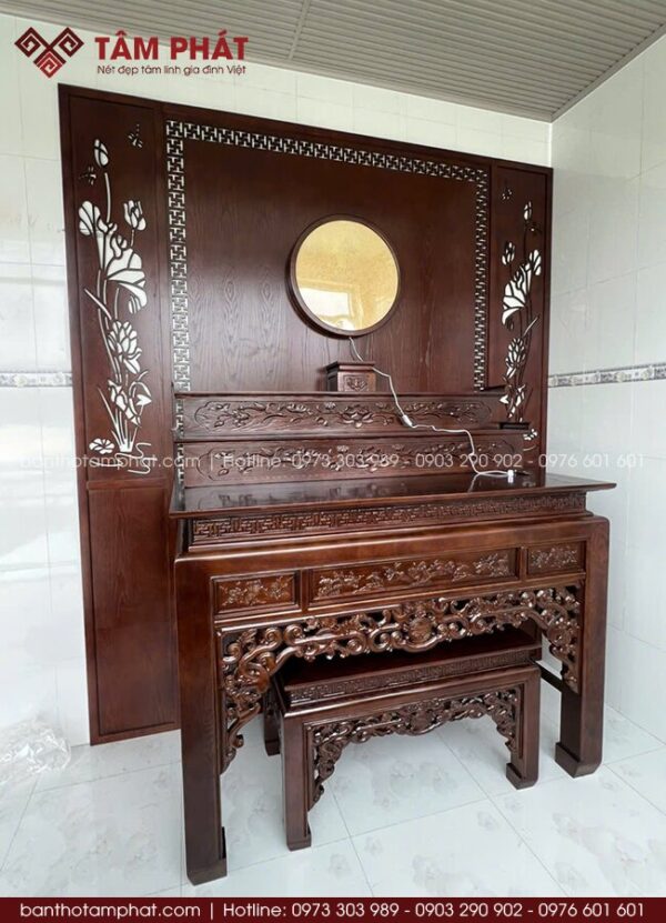 Một mẫu phòng thờ phù hợp cho gia chủ yêu thích sự chỉn chu, thuận tiện và bền đẹp lâu dài trong không gian sống.