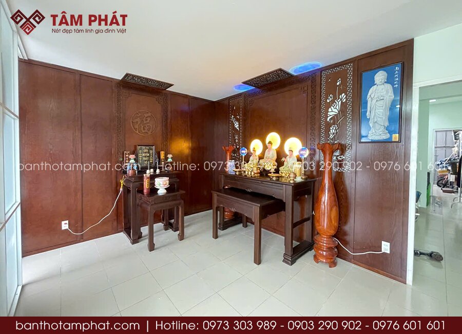Phòng thờ Phật và Cửu Huyền đơn giản mẫu BT-1807