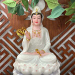 Tượng Quan Thế Âm Bồ Tát Bạch Ngọc - QA9002